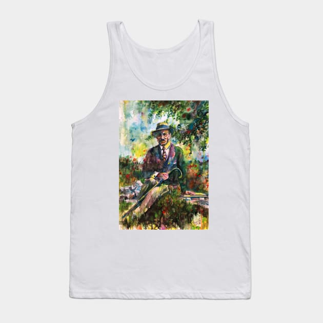 RAINER MARIA RILKE - watercolor portrait .4 Tank Top by lautir